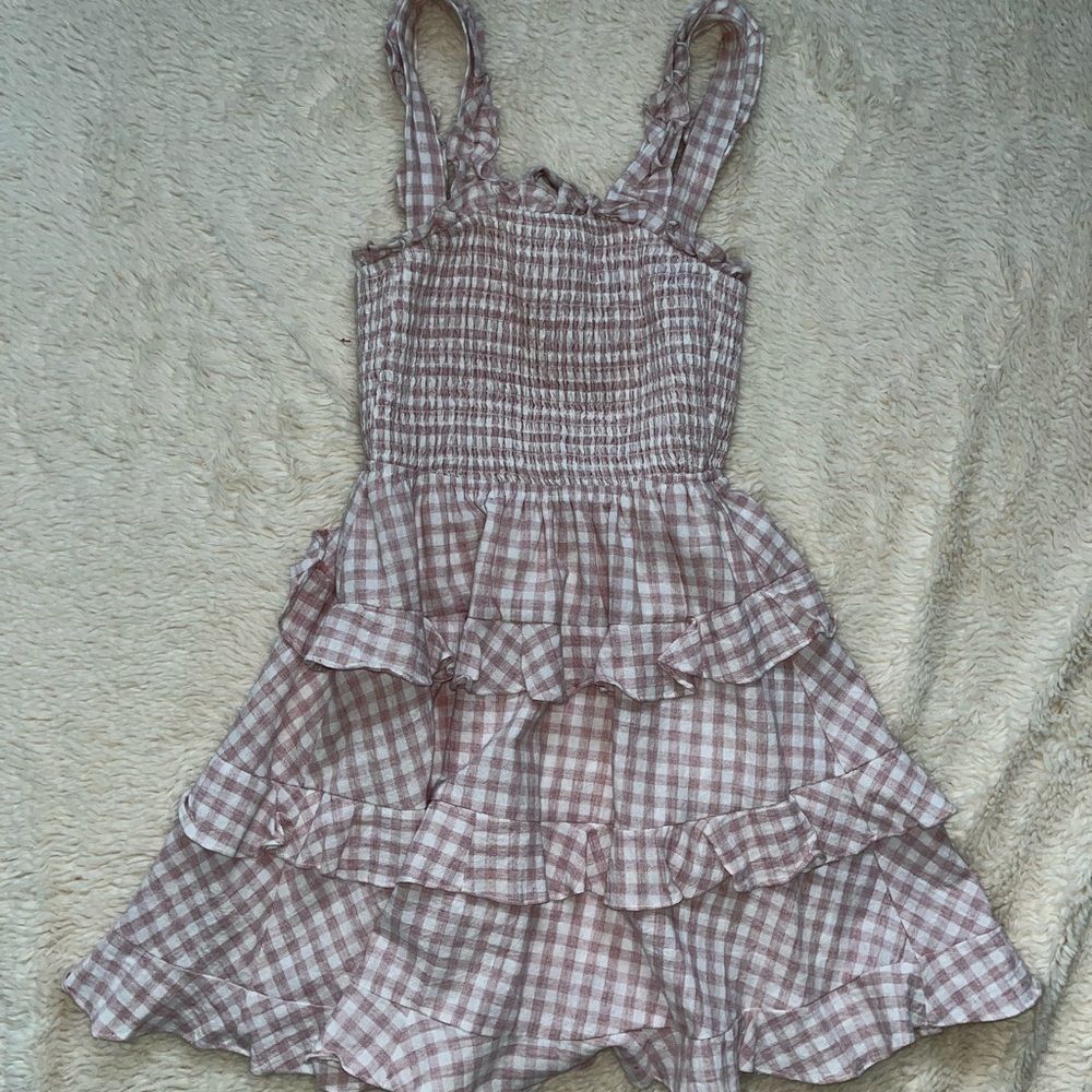 Pink ruffle dress
